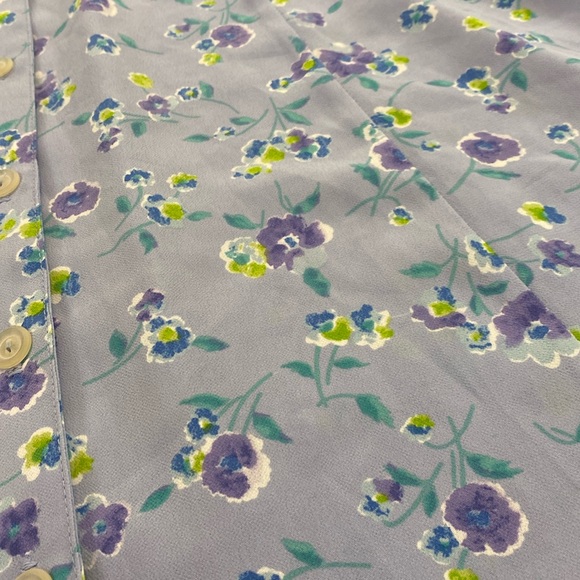 Size 14/16 Lavender Floral Button Up Maxi Skirt - Picture 6 of 12